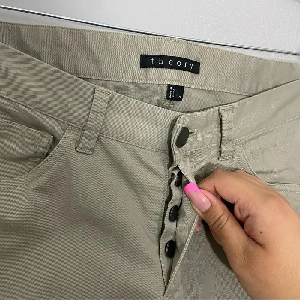 Theory Men’s Haydin Writer Straight Leg Cotton Button Fly Pants Size 29